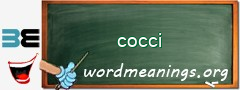 WordMeaning blackboard for cocci